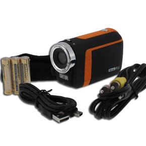 Mustek DV 135 S Digital Camcorder schwarz/orange 1,3 MP retail