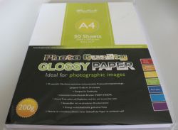 Fotopapier SG200 A4 gl&auml;nzend 200g 1-seitig 50stk.